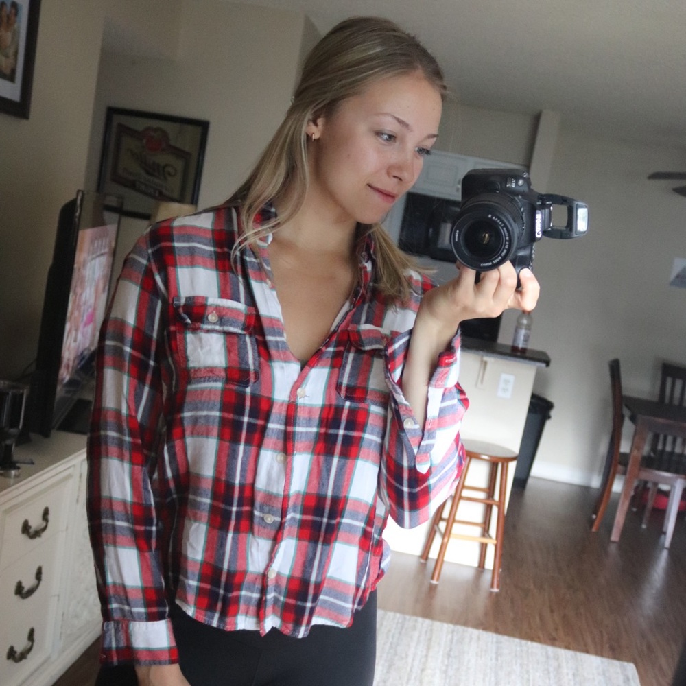 Red flannel, size small.